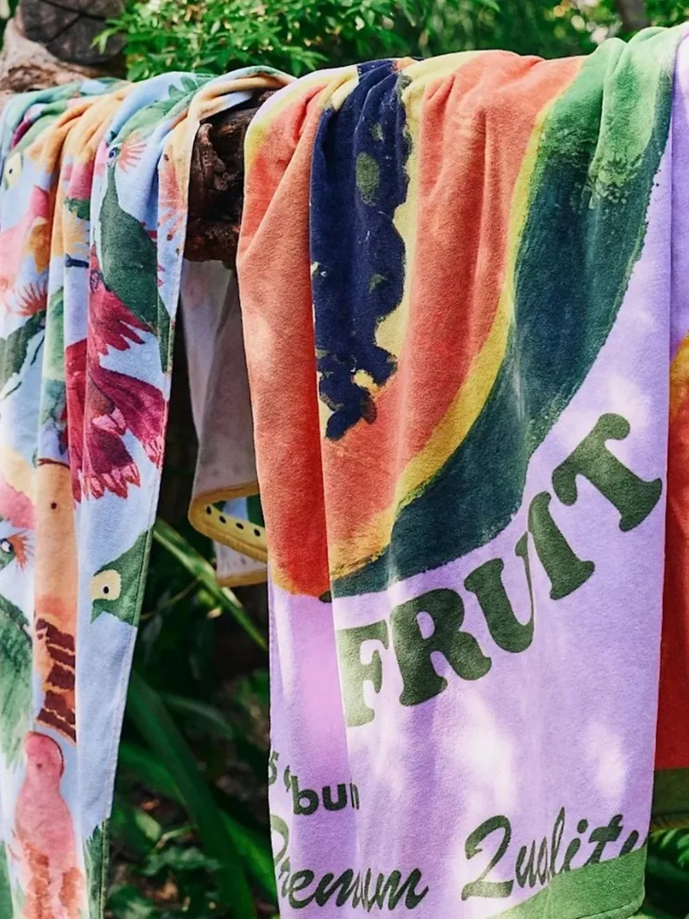 FARM Rio x Anthropologie Tropical Parrot Beach Towel- Pink/Red (40”x 70”) NWT